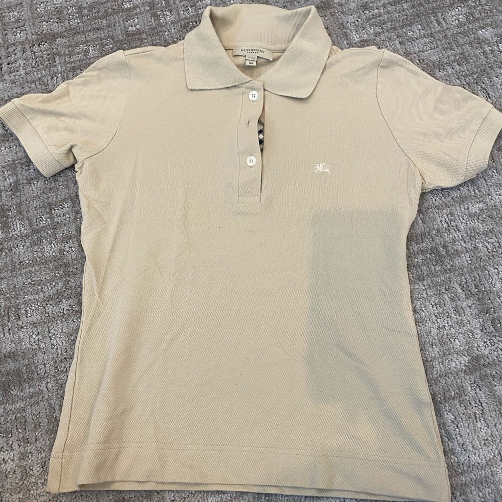 Burberry Beige/cream polo shirt size xs